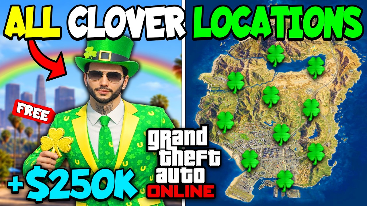 ALL Clover Locations in GTA 5 Online! (Lucky Clover Collectibles)
