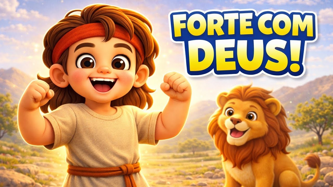 Sansão, Forte com Deus 💪 | Música Infantil Cristã | Fazendinha Feliz Kids
