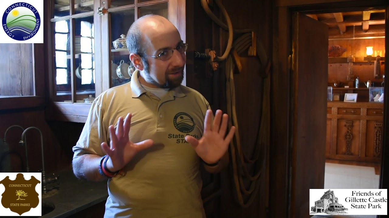Exploring the Pantry and Kitchen at Gillette Castle.