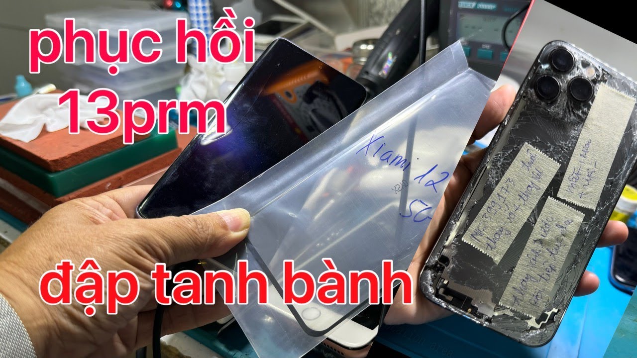 ép kính iPhone 13 pro max đập nát báy, xiaomi 12, Repairing iPhone 13 Pro Max Screen/Frame Recover
