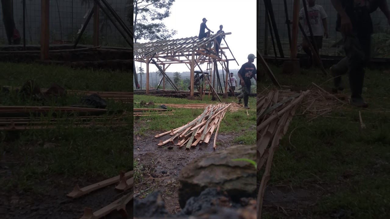 Proses pembuatan kandang