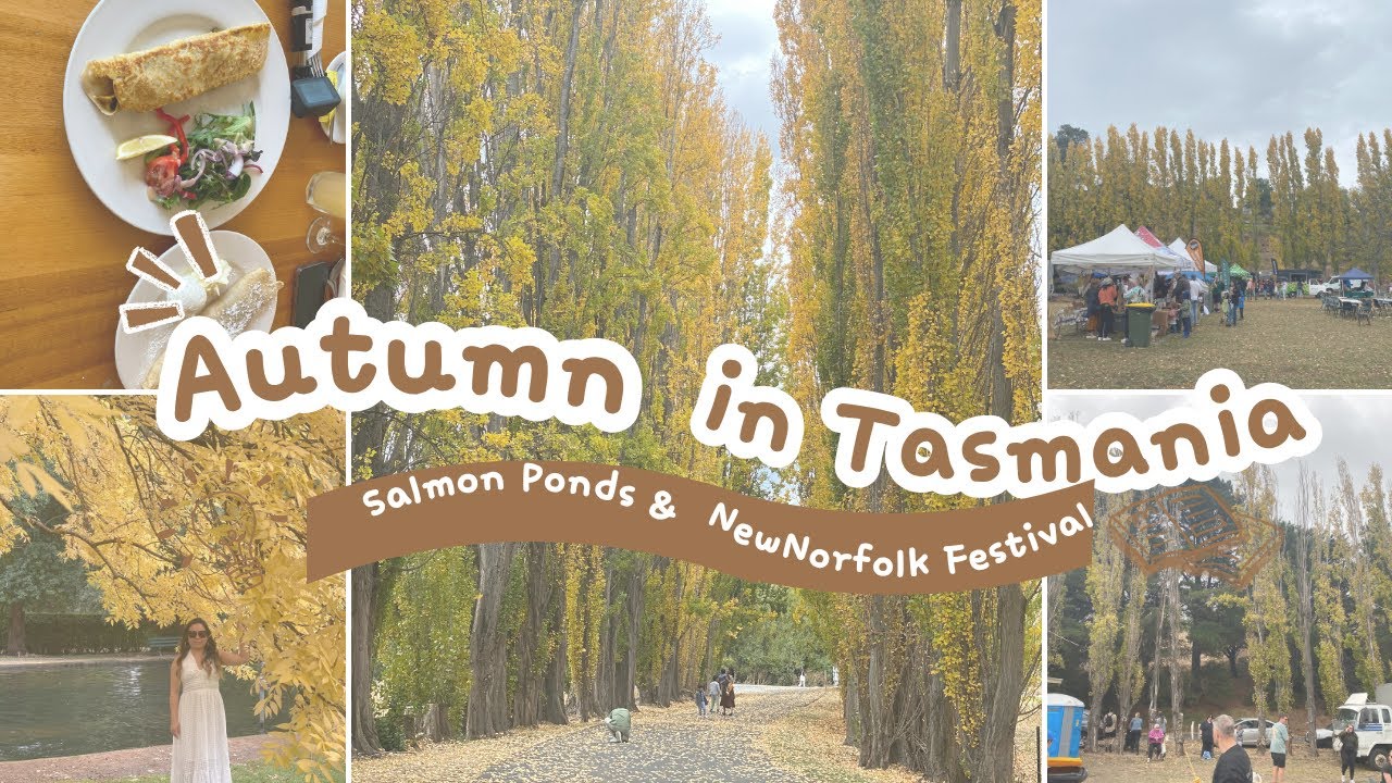 A Perfect Autumn Day in Tasmania 🍂 | Salmon Ponds & New Norfolk Festival 2025