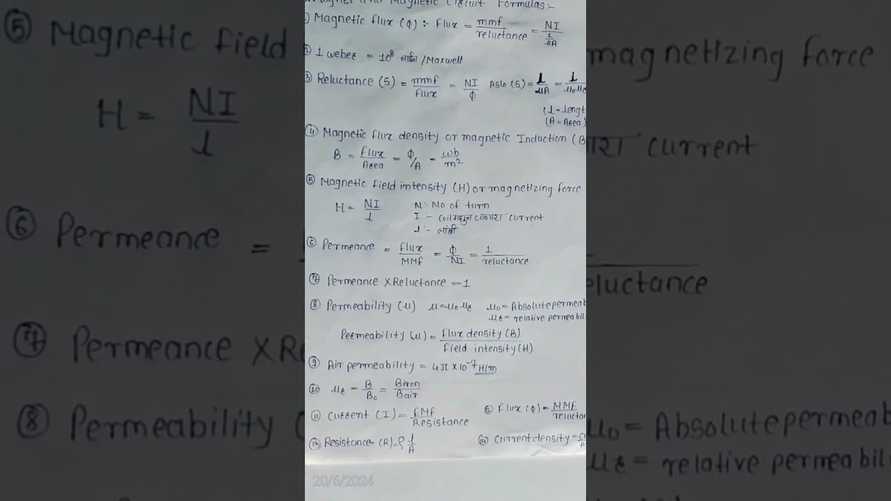 Mission MSEB... electrical ⚡🔥 Overall formula of magnetic circuit for ITI competitive exam.........