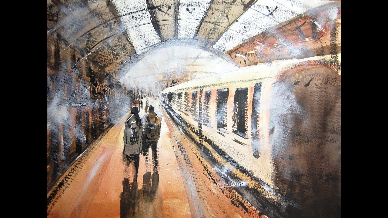 Watercolor speedpainting, impression