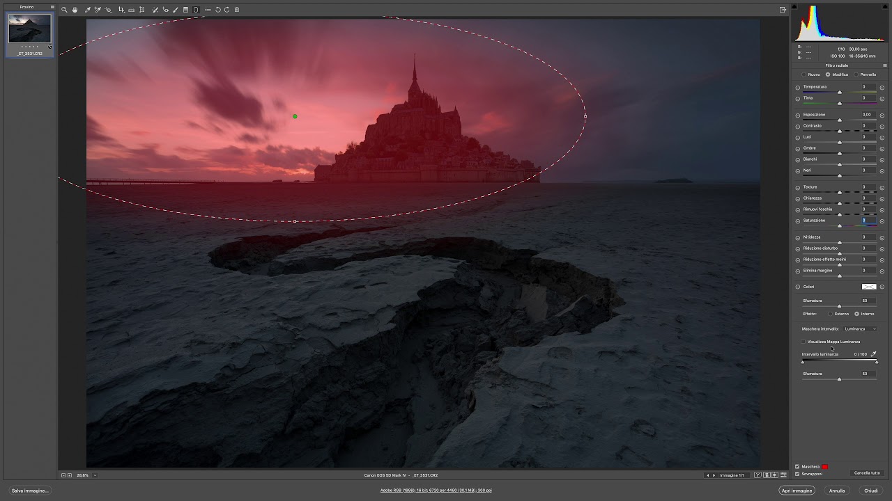 Camera Raw: maschera intervallo luminanza   videotutorial