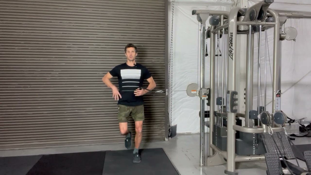 Pallof Press – Single Leg (Leg Closest to Anchor) with Two Arms
