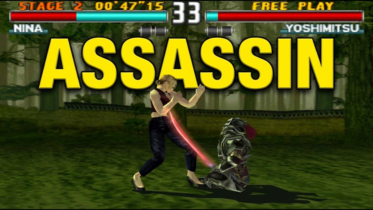Tekken 3 Nina vs Yoshimitsu – RELENTLESS ASSASSIN No Commentary (4K)