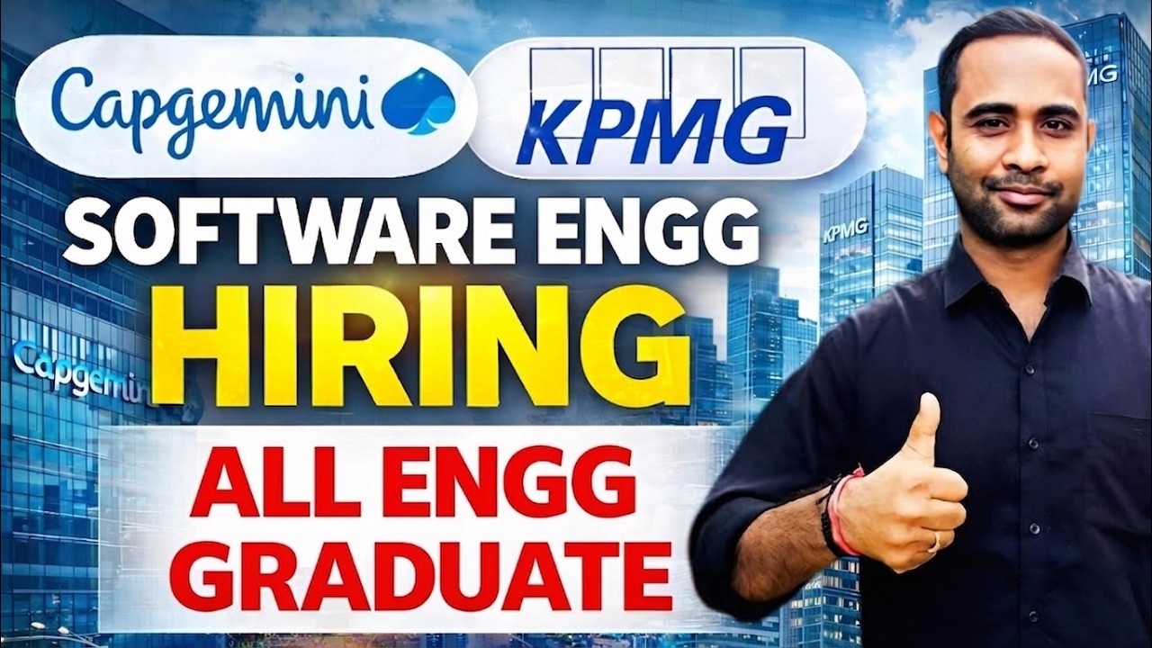 Capgemini Software Engineer Hiring Posted 12/02 | KPMG Biggest Hiring | 2025/2024