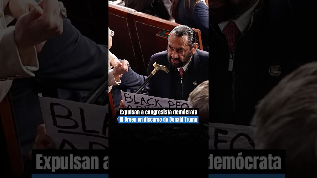 🇺🇸 El dem&oacute;crata Al Green fue expulsado ❌😳 del discurso de Trump en el Congreso