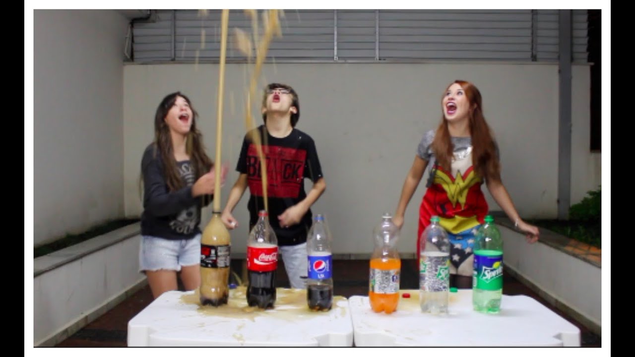 DESAFIO DO MENTOS + REFRIGERANTE - CAROL, RICK E FABI SANTINA