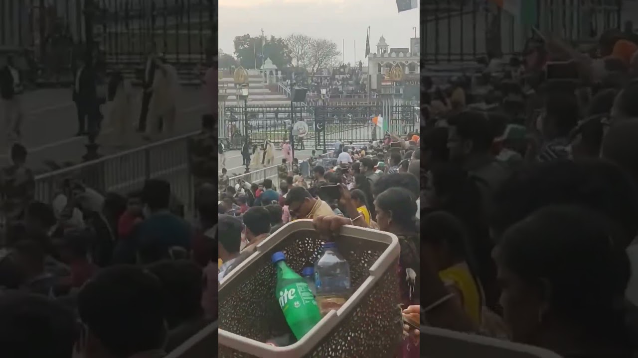 The Wagah Border is a symbolic crossing point between India (Attari) and Pakistan (Wagah)