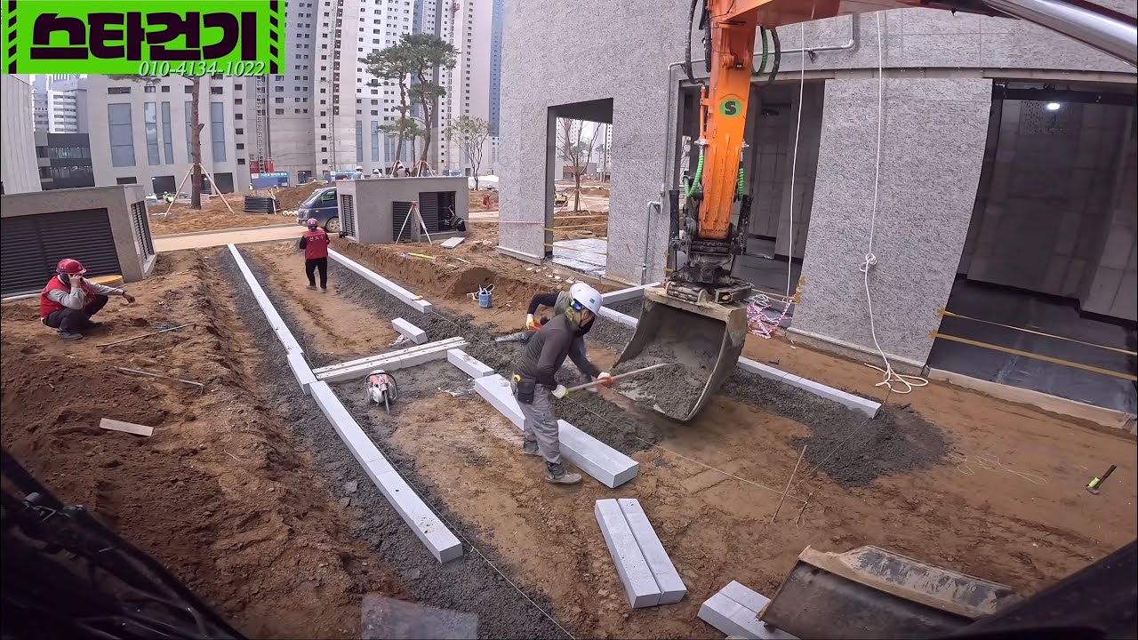 (4k)부대토목 이것저것 part8.    #operator #excavator #develon #dx170w #tiltrotator #steelwrist #포크레인 🇰🇷