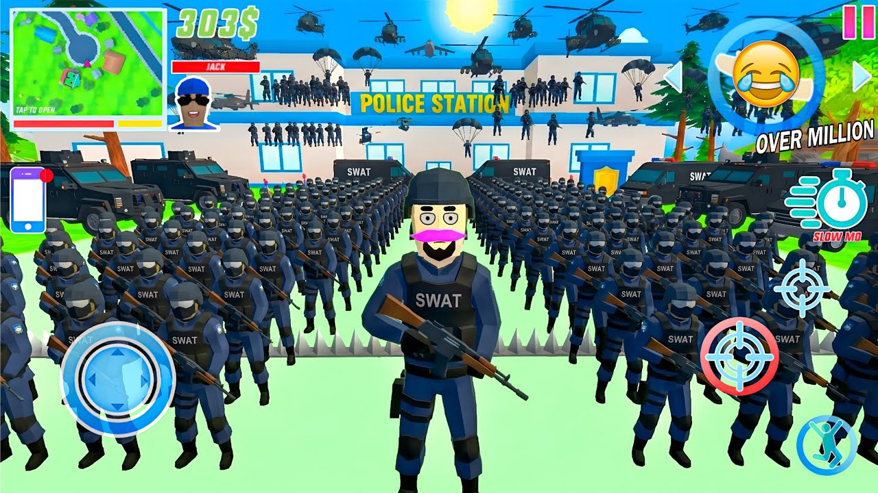 Richie Become a SWAT Officer in Dude theft wars.😎