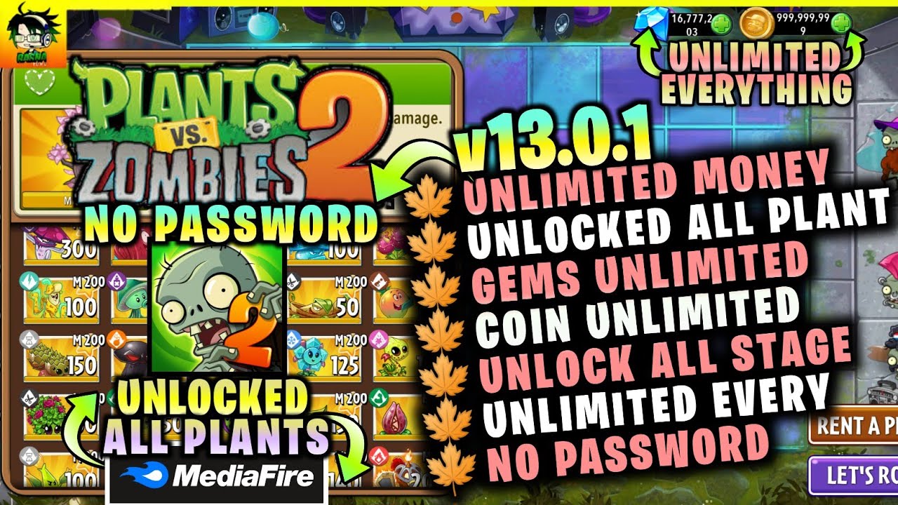 NEW‼️PLANTS vs ZOMBIES 2 Mod Apk 2026 Latest Version 13.0.1 Mod Unlocked ALL 🔥