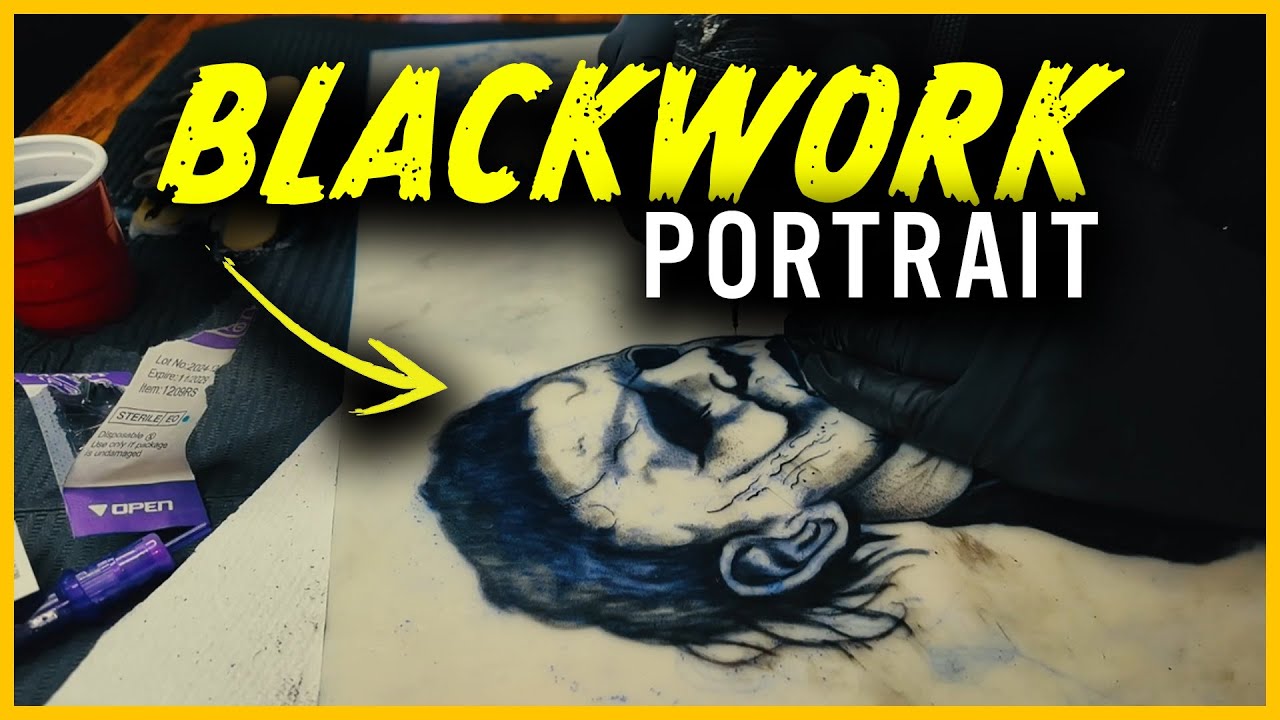 Michael Myers Blackwork Portrait Tattoo Timelapse