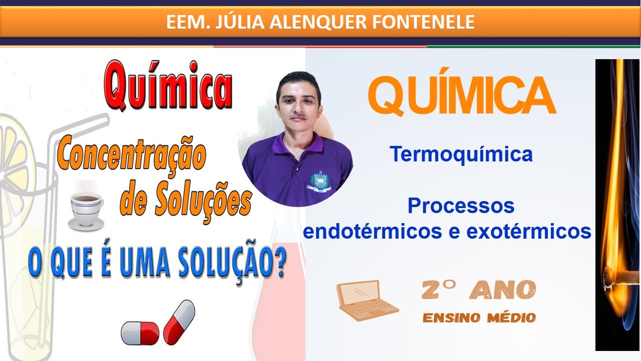 QUÍMICA REVISÃO 2º ANO - CONCENTRAÇÃO DAS SOLUÇÕES E PROCESSOS ENDOTÉRMICOS E EXOTÉRMICOS.
