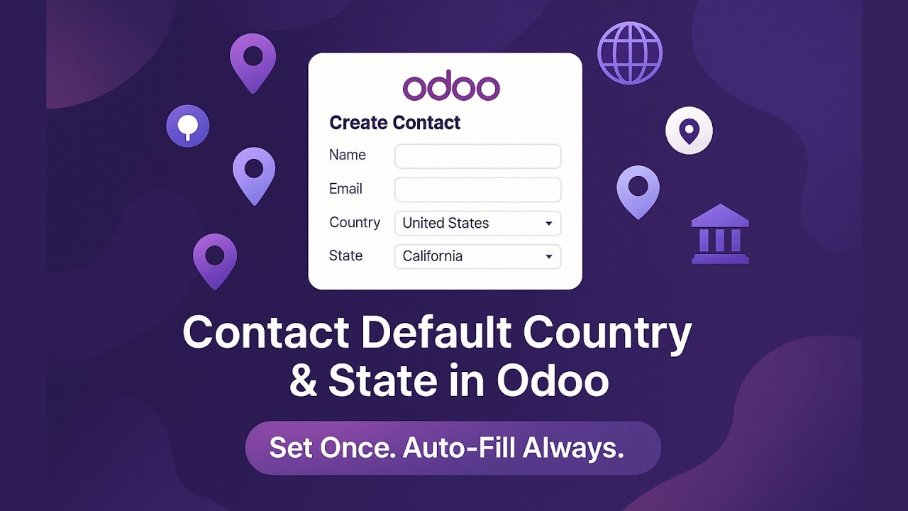 Set Default Country and State in Odoo Contacts Automatically | Contact Location Autofill by Odonity
