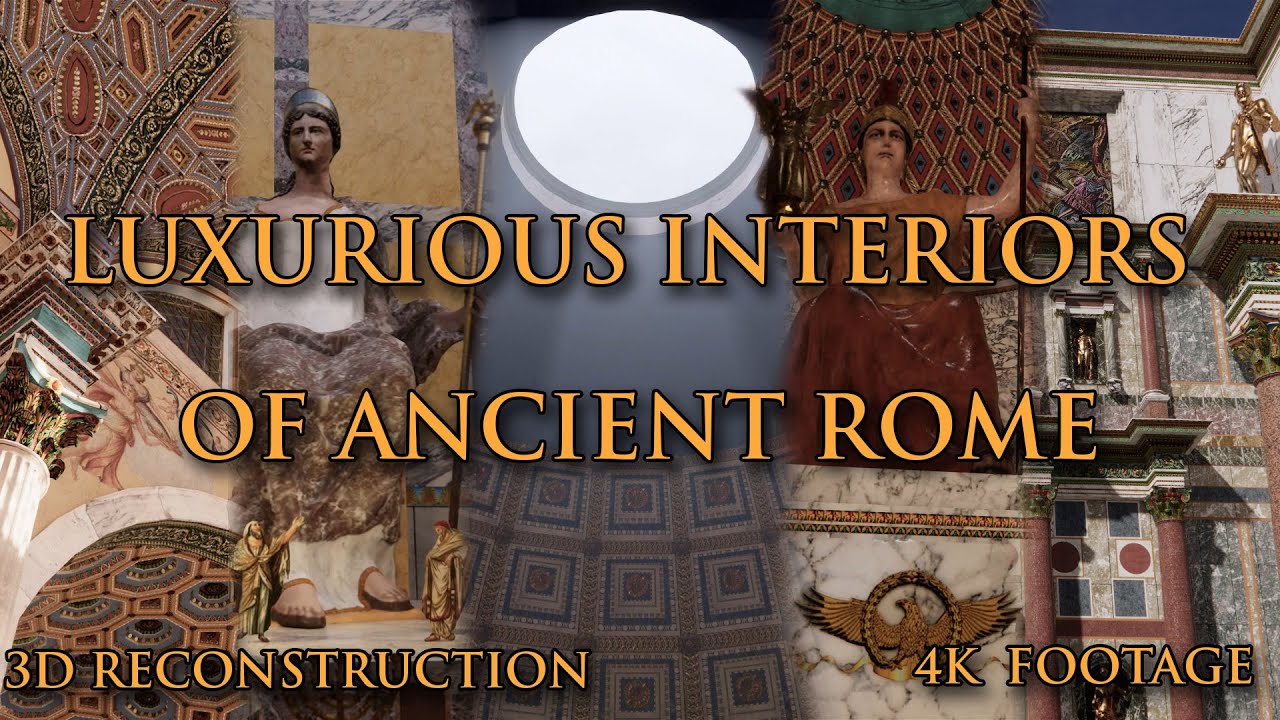 Luxurious Interiors of Ancient Rome - 3D reconstruction - 4K Footage