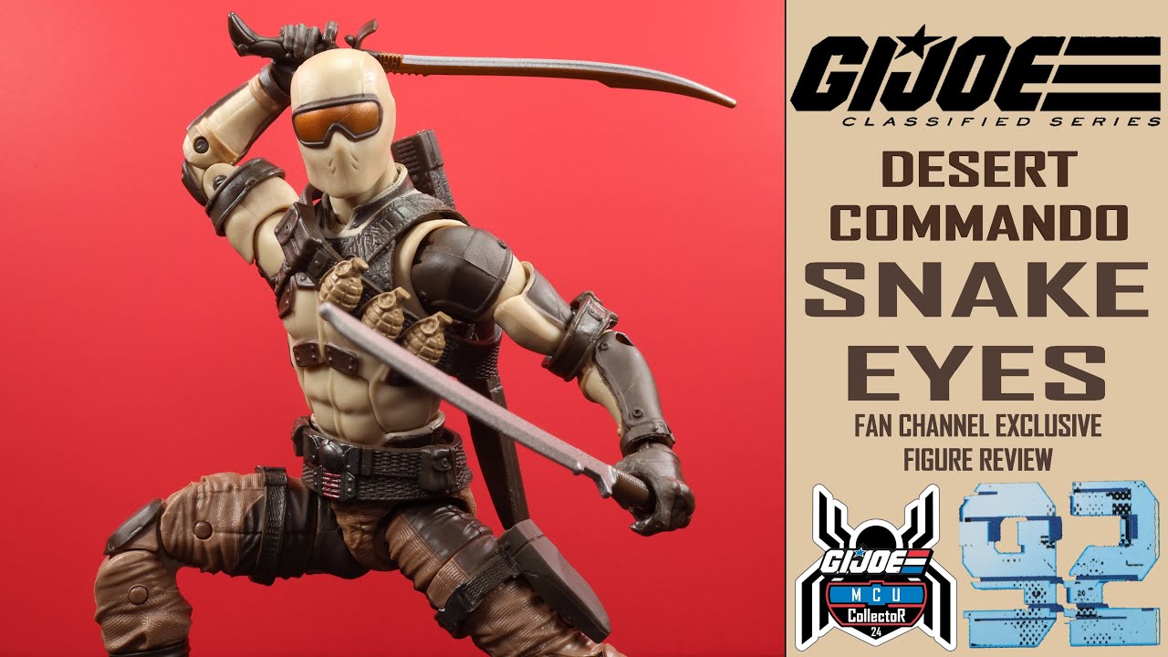 Hasbro GI Joe Classified Series 92 DESERT COMMANDO SNAKE EYES Exclusive Figure Review