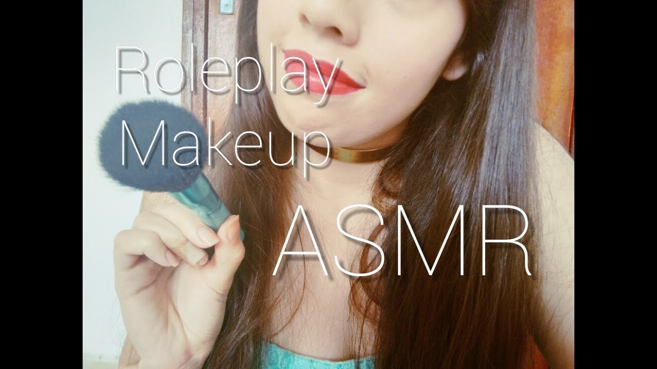 ASMR (Português) RolePlay Maquiando você com sons de boca, Soft spoken, close-up whispering