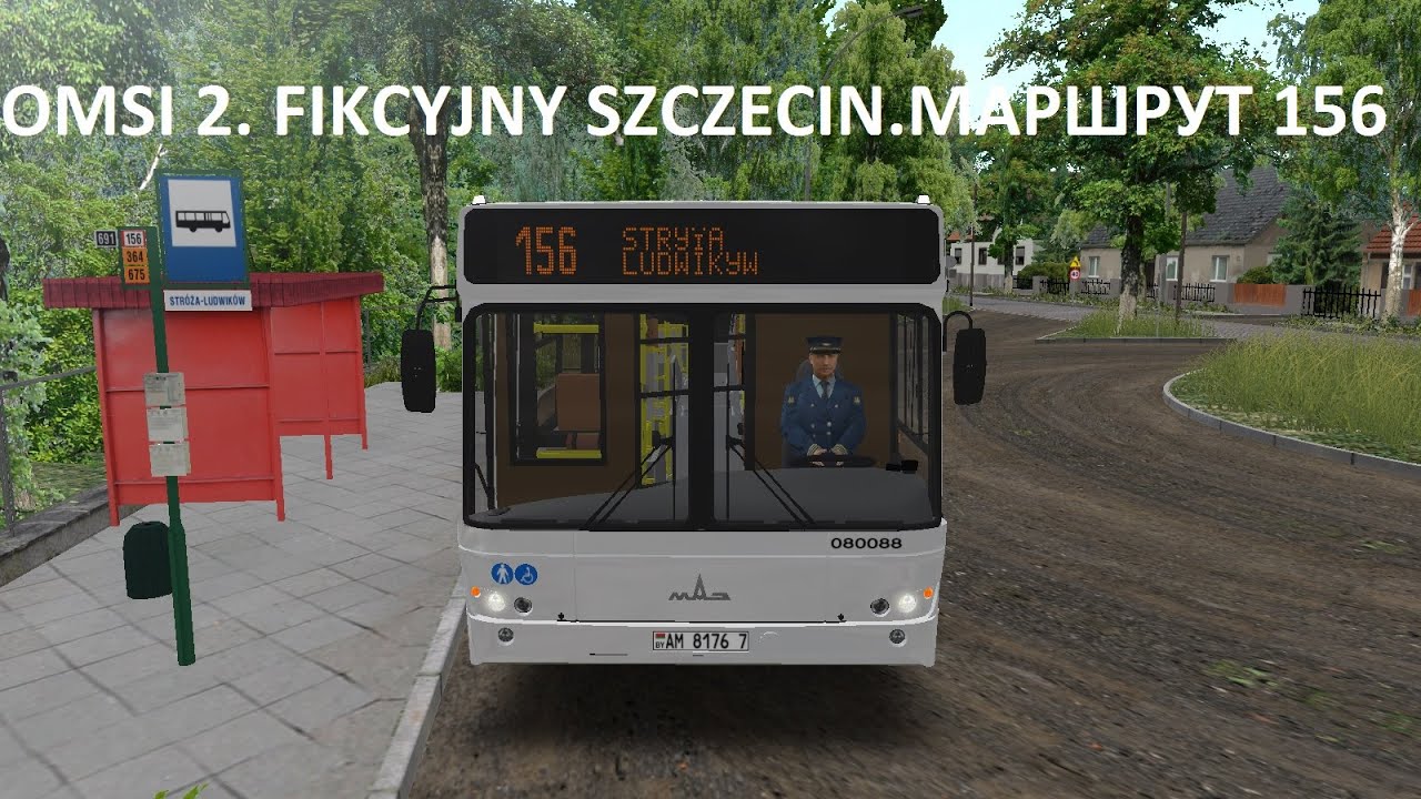 OMSI 2. Fikcyjny Szczecin. Маршрут 156