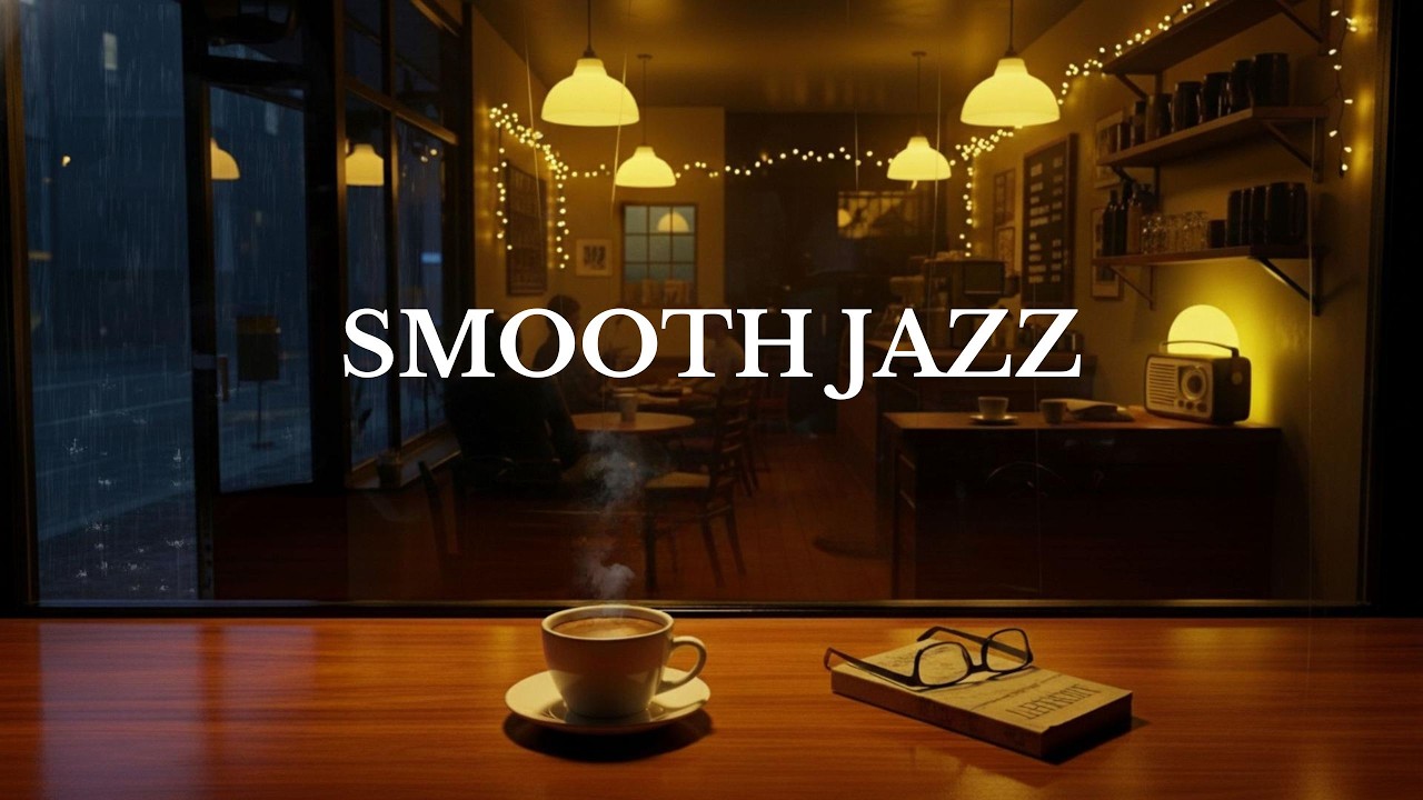 Late Night Smooth Jazz Café 🌙 Relaxing Coffee Shop Ambience