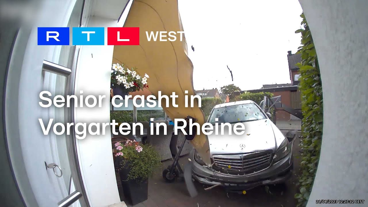 Krasse Bilder: Senior crasht in Vorgarten in Rheine | RTL WEST, 22.08.2023