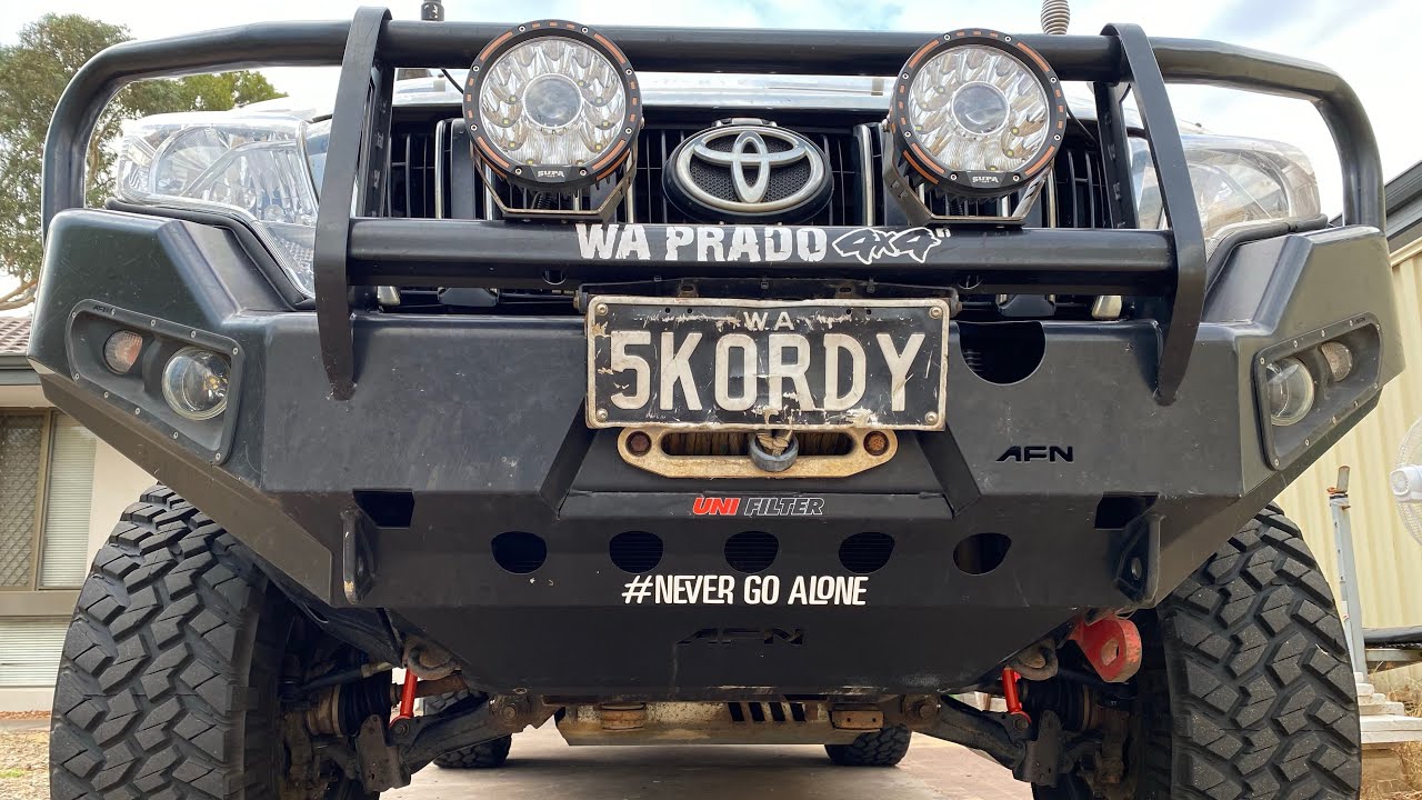 Outback Armour &ldquo;Expedition Pack&rdquo; lift kit installed on my 2014 Toyota Landcruiser Prado 150 series.