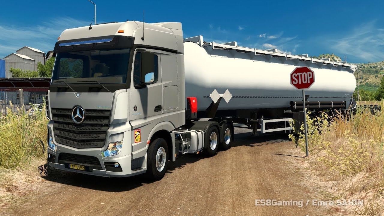 ETS2 / Realistic Driving / Actros MP4 (Scenic Roads) Euro Truck Simulator 2 - Gameplay 1.55