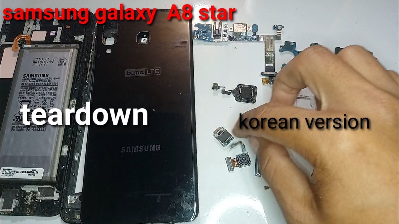 bongkar samsung galaxy A8 star versi korea || teardown samsung galaxy A8 star
