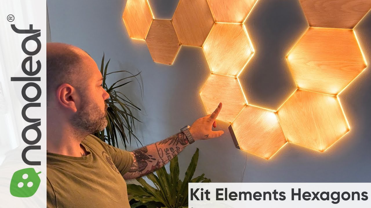 Nanoleaf Elements Wood Look Hexagons - Starter Kit + Expansion Pack