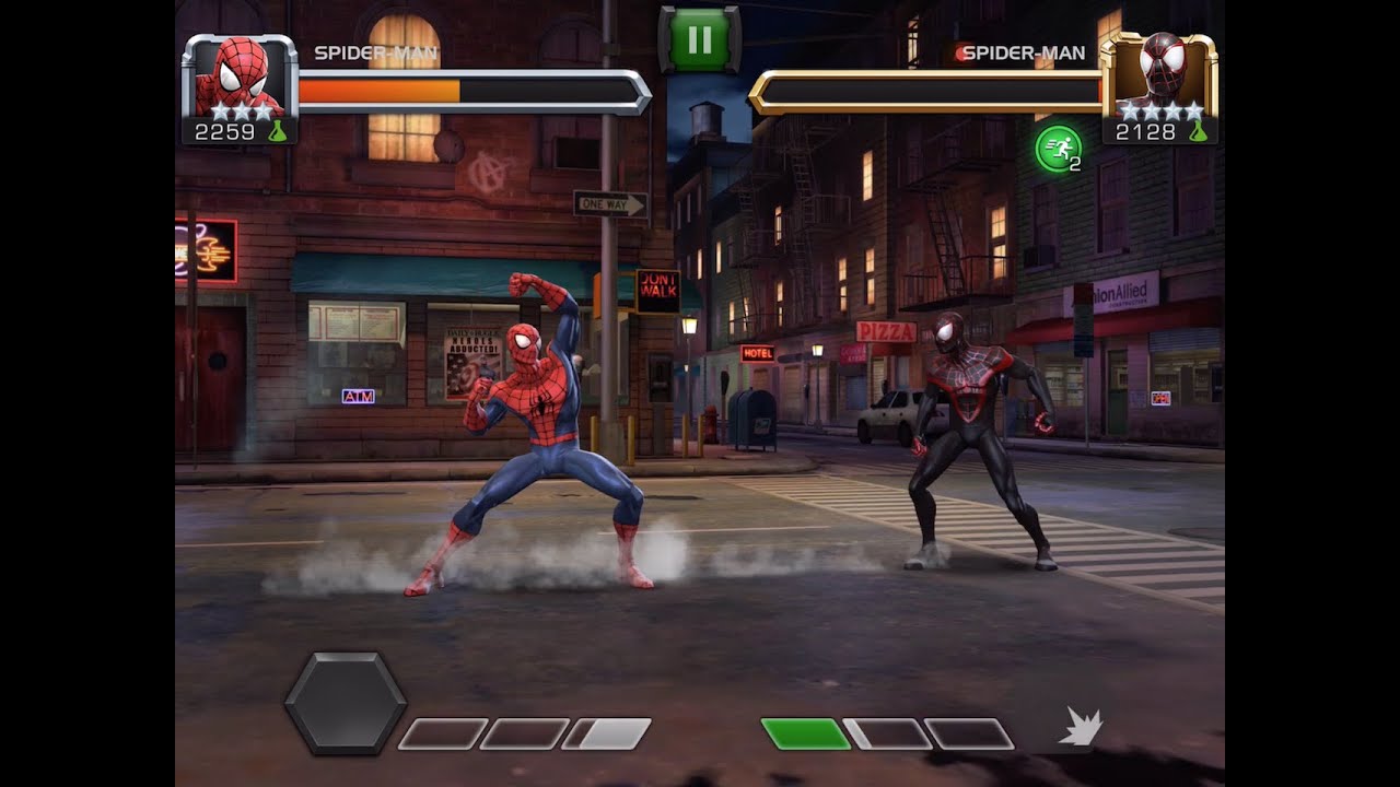 Spider-Man (Peter Parker) vs. Spider-Man (Miles Morales) Battles | Marvel Contest of Champions