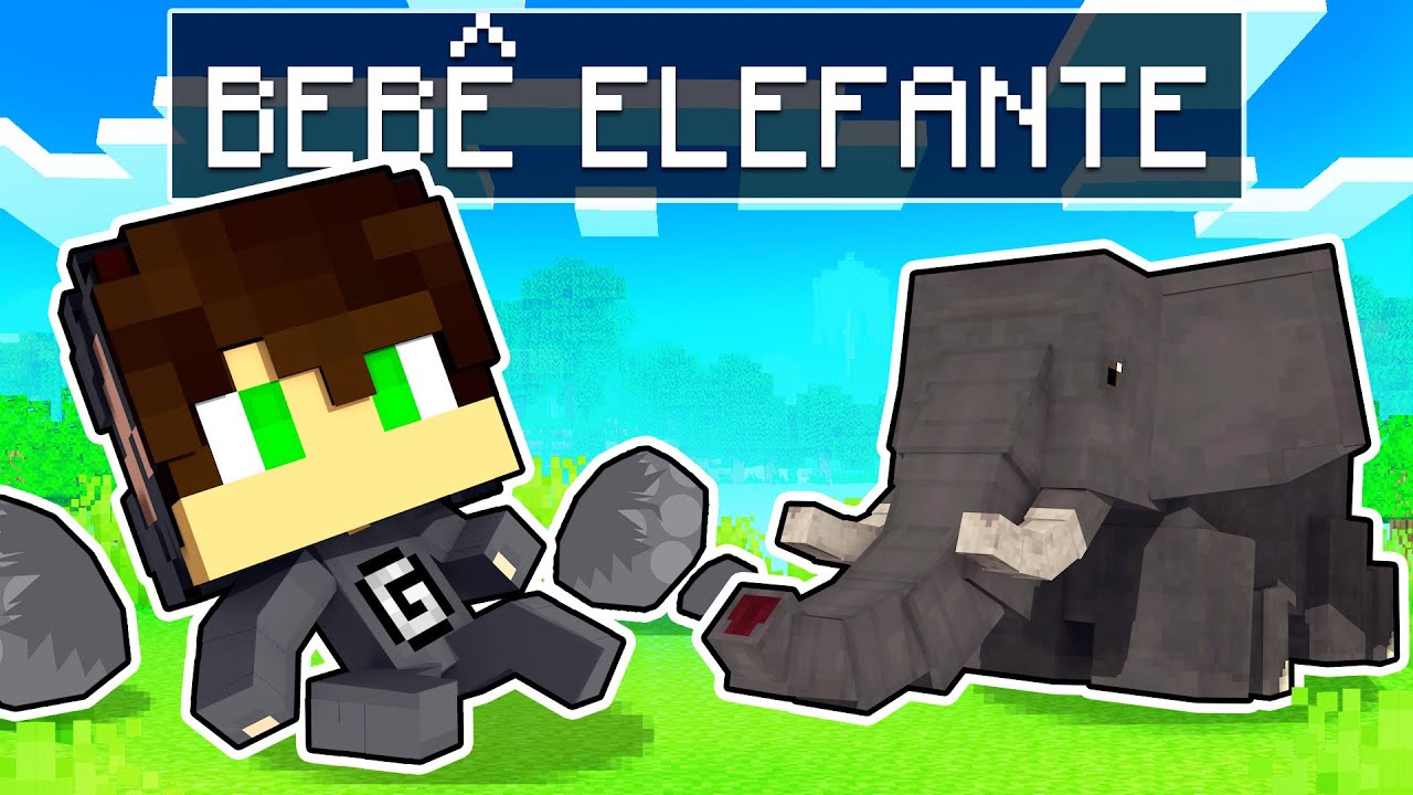 NASCI como um BEBÊ ELEFANTE no Minecraft