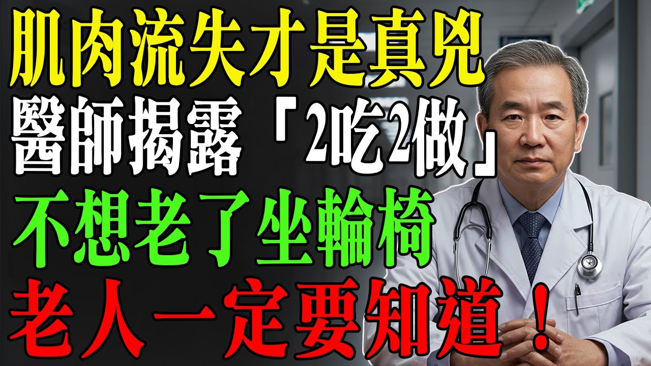 太多人忽略了！肌肉流失才是老人臥床的真兇！醫師揭露「2吃2做」黃金法則，啟動肌肉再生開關！