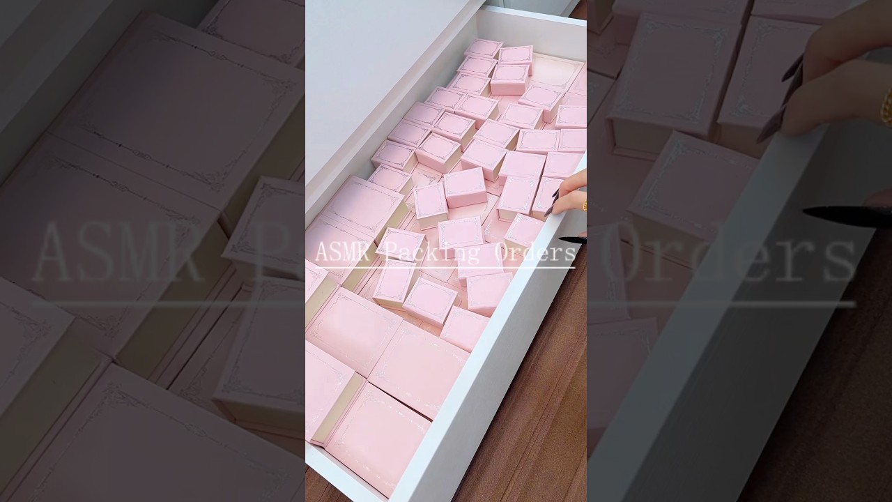 ASMR Packing Order #asmr #unboxing #jewelrypackaging #packingorders #jewelry #warehousejobs #haul
