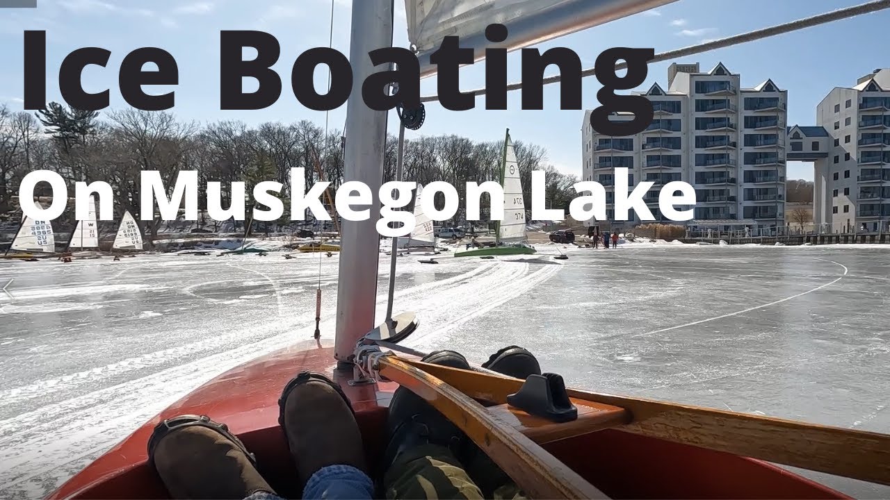 Ice Boating on Muskegon Lake
