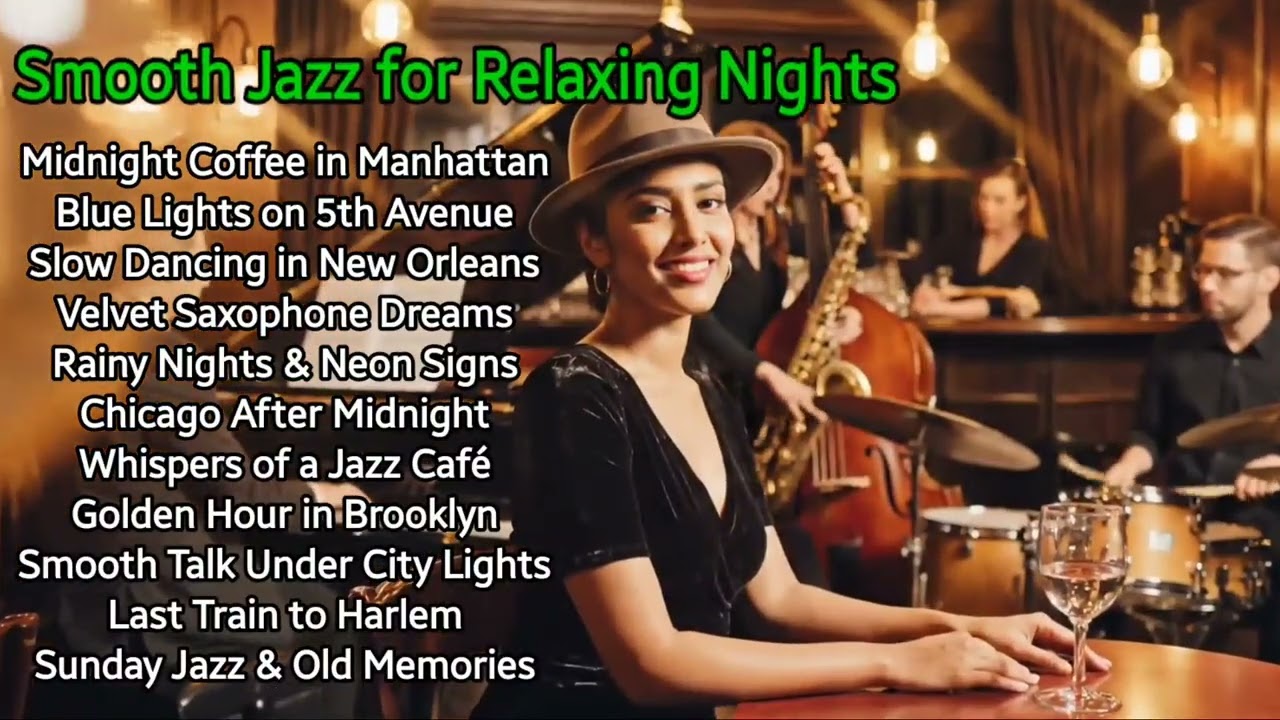 Midnight City Lights 🌃 | Smooth Jazz Night Vibes | Relaxing American Jazz Music