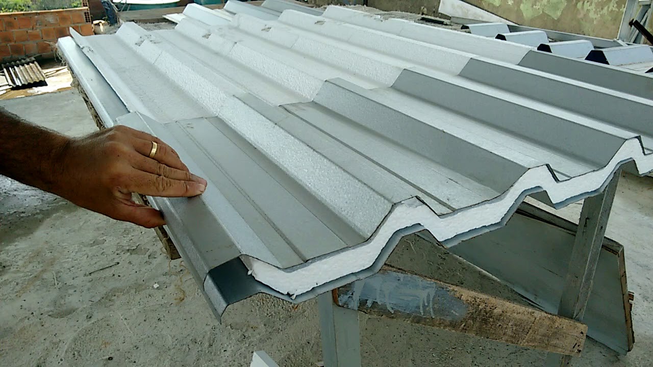 Montagem da Telha Sanduíche (Termoacústica).