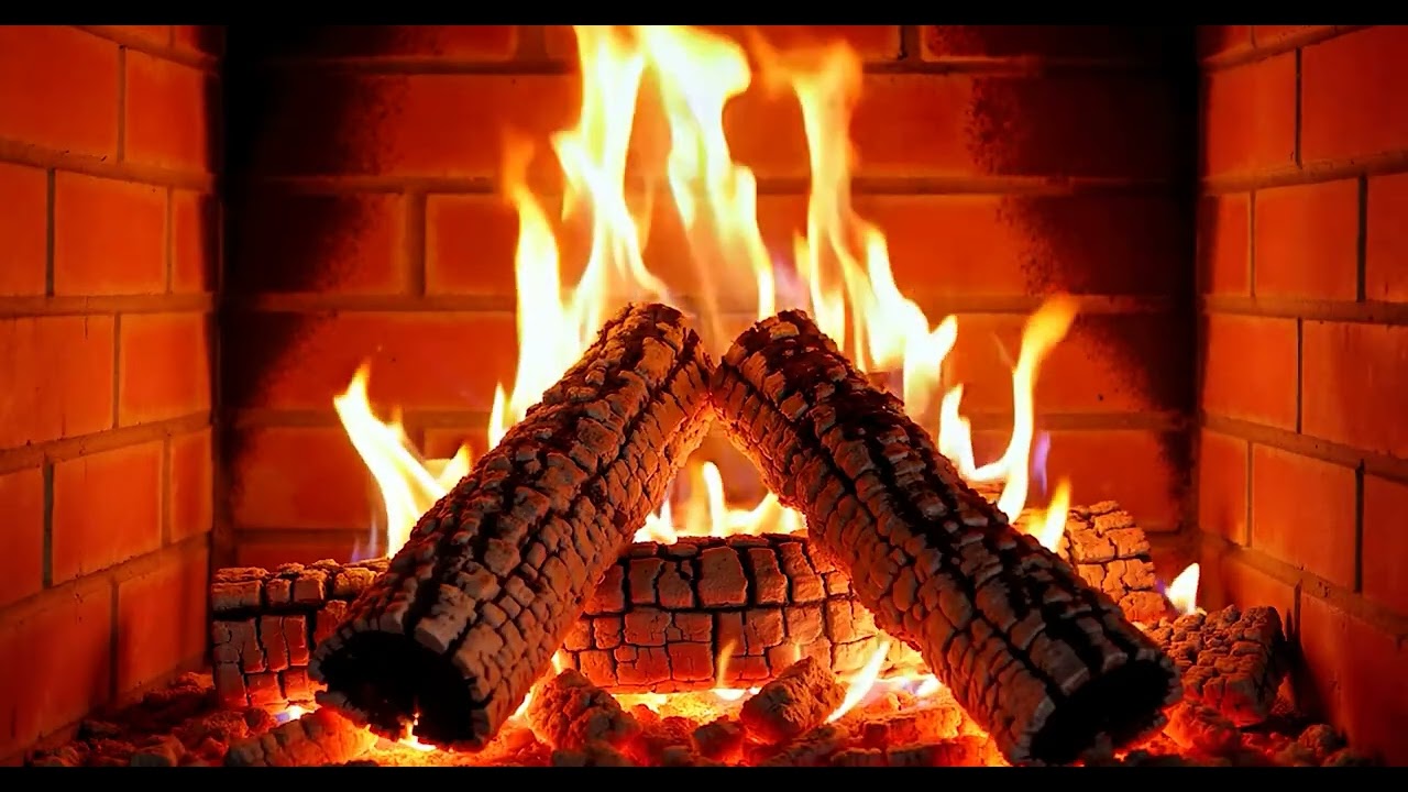 🔥 Fireplace COZY FİRE crackling relax sound relaxing ambient winter night