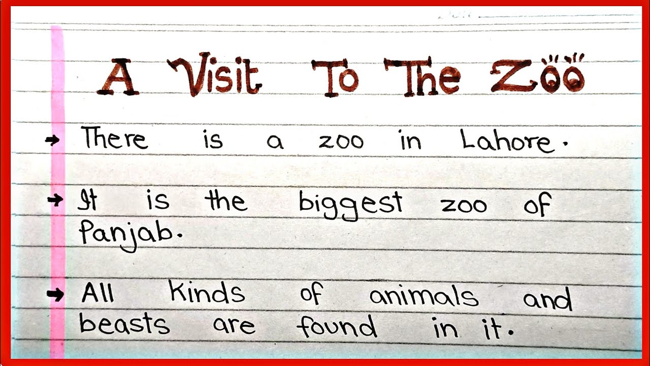 A visit to the Zoo in English essay || 15 lines essay on a visit to the zoo