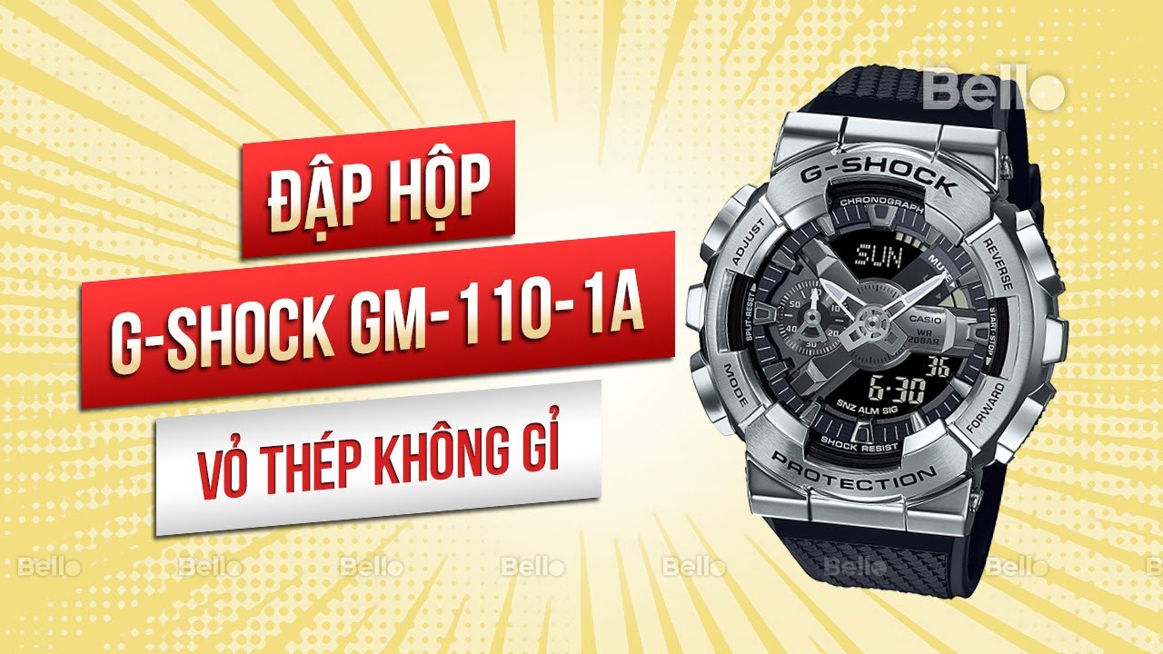 Đập hộp Casio G-Shock GM-110-1ADR vỏ kim loại hot nhất 2020 - 2021