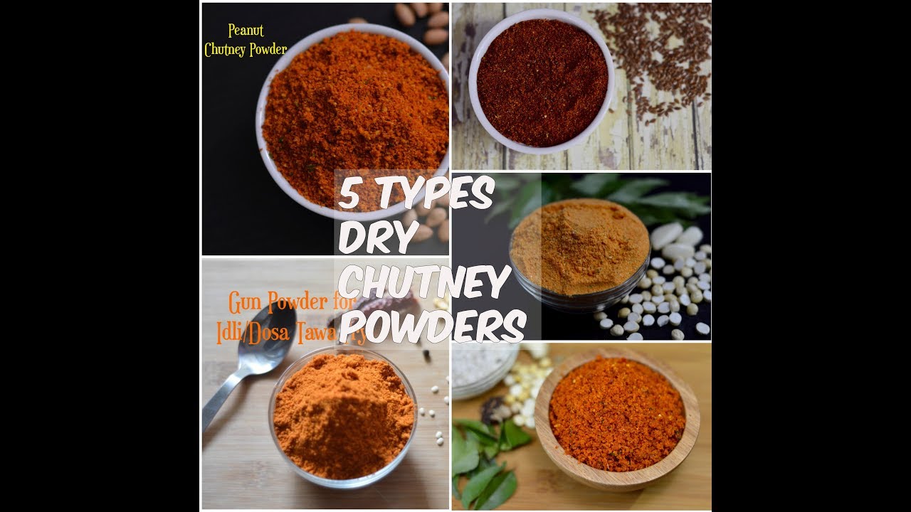 5 Types of Easy Dry Chutney Powders Recipe | South Indian Style Healthy Chutney Powder
