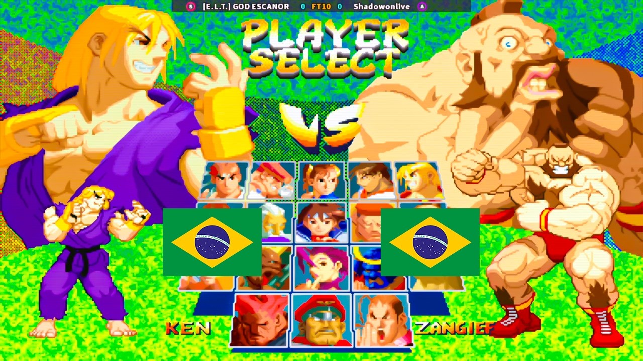 Street Fighter Alpha 2 - Shadowonlive Vs [E.L.T] God Escanor