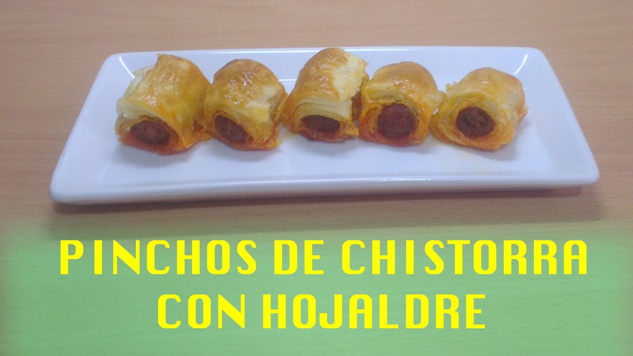 Pinchos de chistorra con hojaldre | Recetas Fáciles