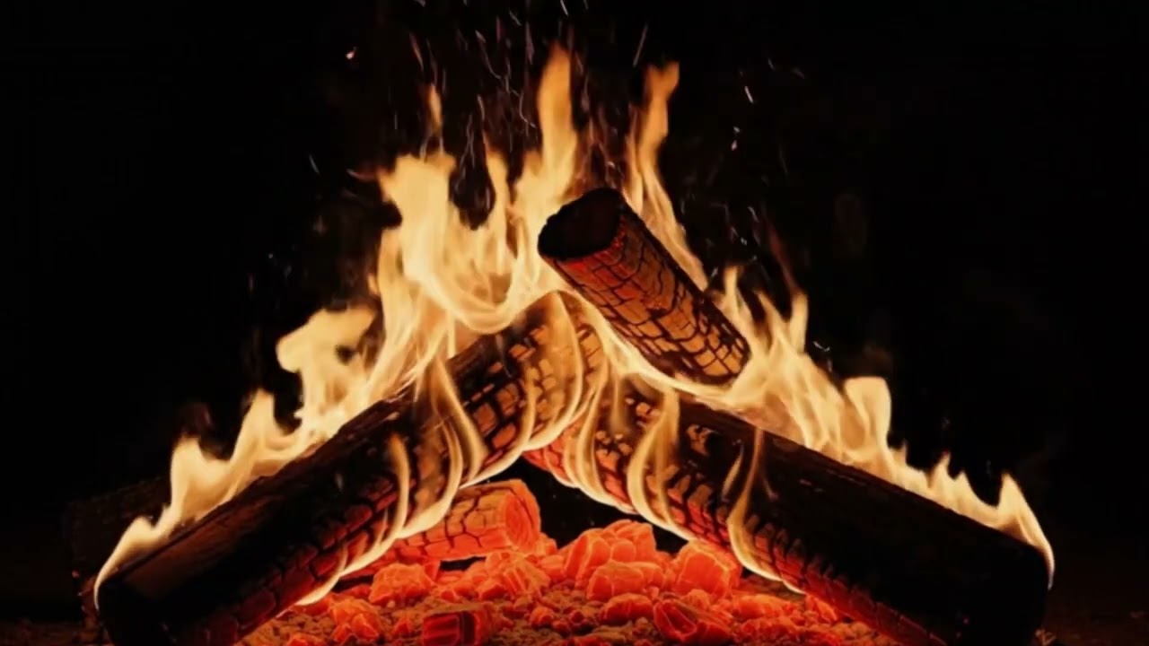 NO ADS 🔥 4K Real Fireplace Ambience for Sleep & Stress Relief (3 Hours)