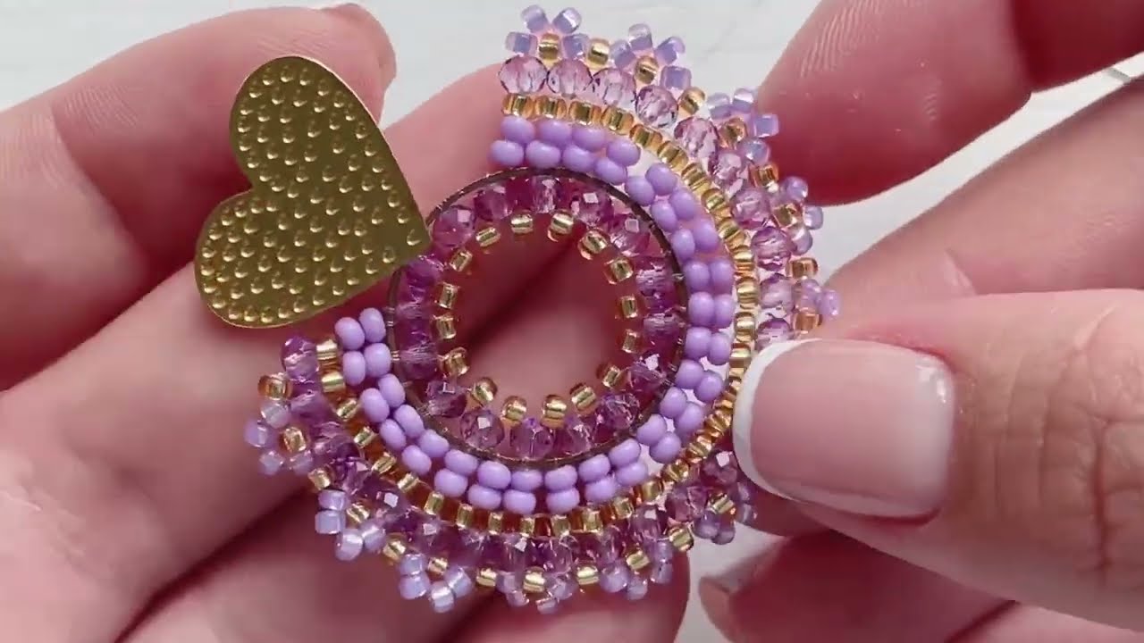 COMO RECAMAR ARO CON MOSTACILLAS Y CRISTAL DE MURANO, súper fácil!