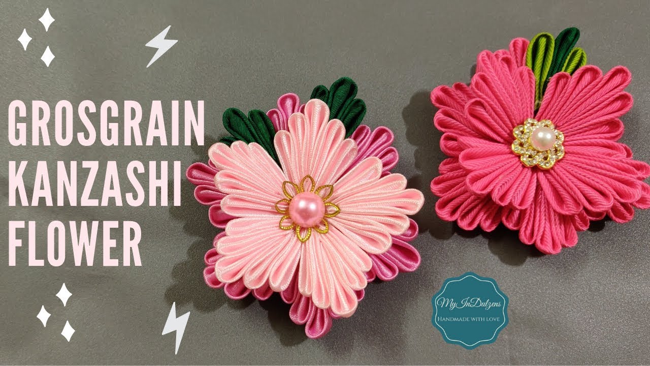 D.I.Y. Grosgrain Kanzashi Flower | MyInDulzens