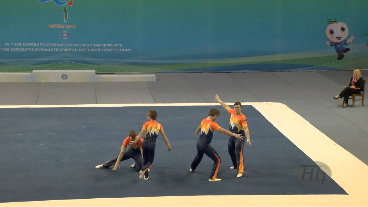 Australia (AUS) -  2016 Acrobatic Worlds, Putian City (CHN) Dynamic  Men's Group