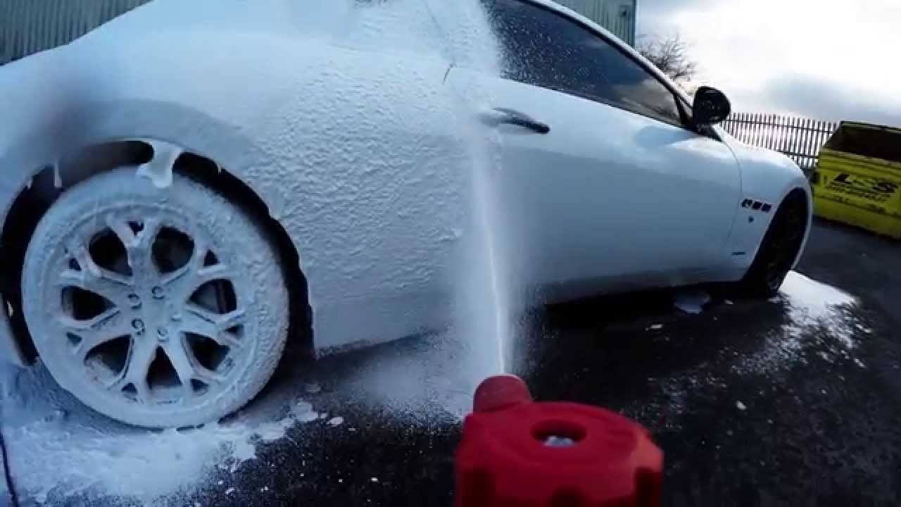 HOW TO - SNOW FOAM MASERATI GRANTURISMO - GOPRO 4K - PROKLEEN SNOW FOAM - SUPER SUDS - FOAM CANNON
