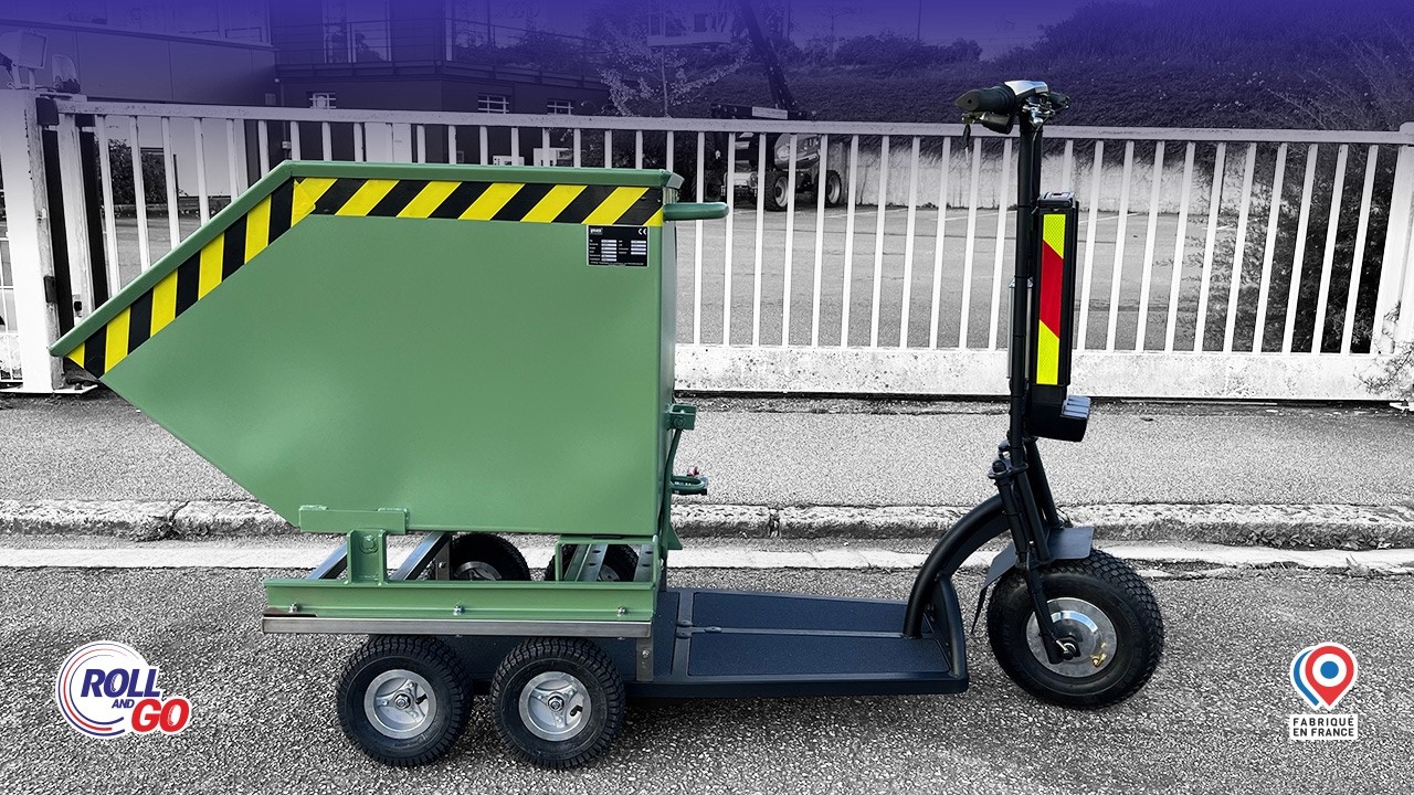 Transporteur électrique agricole avec benne basculante 0,25 m³